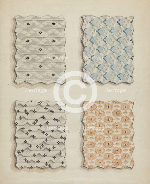 Fabric Swatches, 1935/1942. Creator: Robert Stewart.