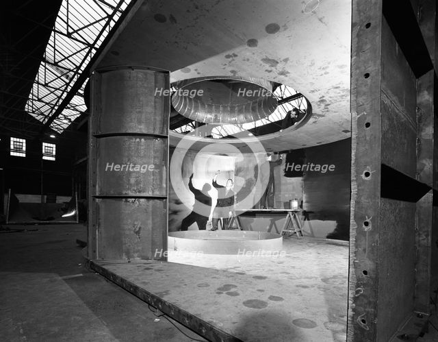 Fabricating a giant extractor fan, the Edgar Allen Steel Co, Sheffield, South Yorkshire, 1963. Creator: Michael Walters.