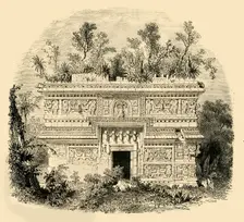 Facade of Native Palace in Yucatan 1890. Creator: Unknown