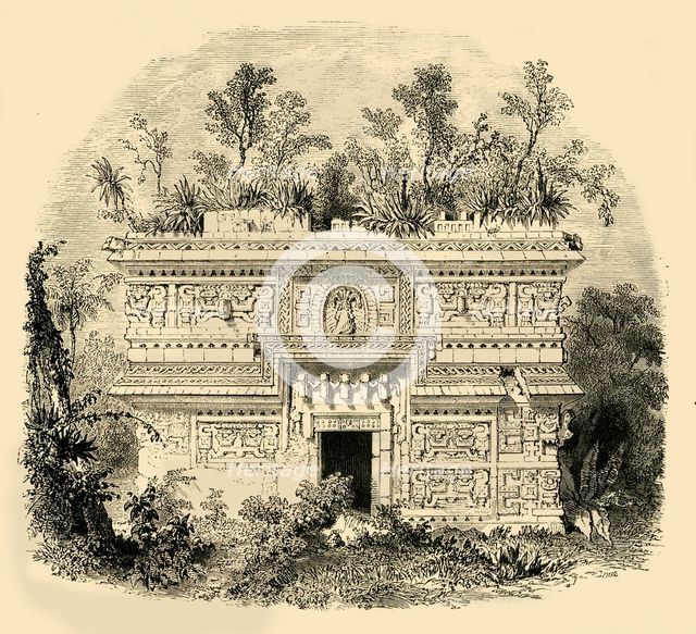 'Facade of Native Palace in Yucatan', 1890.   Creator: Unknown.