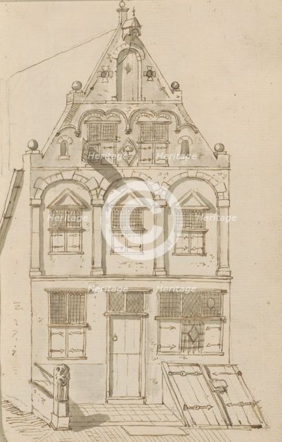 Facade of a gabled house, c.1783-c.1797.  Creator: Johannes Huibert Prins.