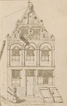 Facade of a gabled house, c.1783-c.1797. Creator: Johannes Huibert Prins