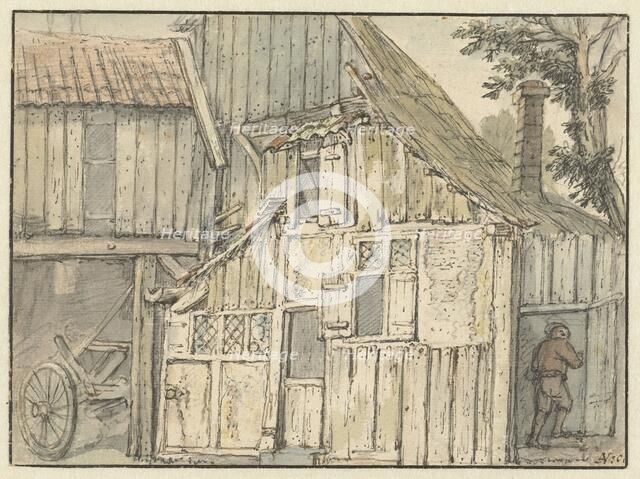 Facade of a farm building, 1631-1649. Creator: Isaac van Ostade.
