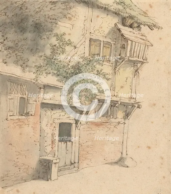 Facade of an overgrown house, 1645-1655. Creator: Adriaen van Ostade.