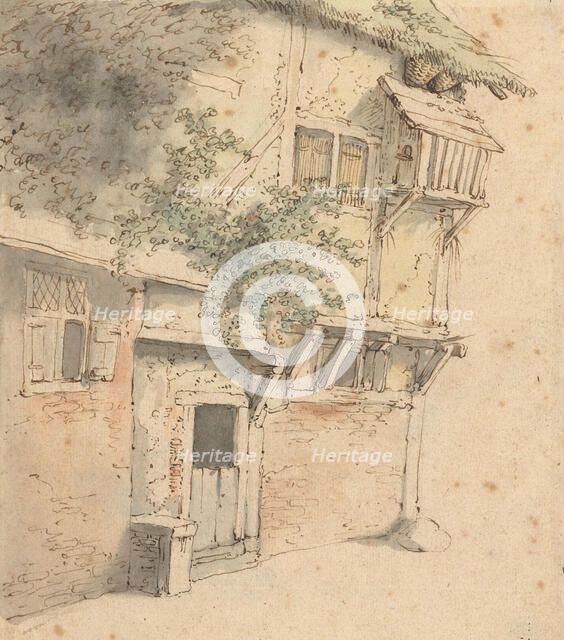 Facade of an overgrown house, 1645-1655. Creator: Adriaen van Ostade.