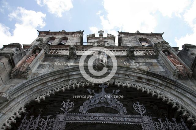 Facade of Braga, Cathedral, Portugal, 2009.  Creator: Samuel Magal.