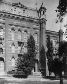 Facade of Franklin School, between 1890 and 1950. Creator: Frances Benjamin Johnston