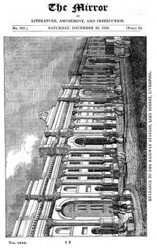 Façade of Lime Street Station, Liverpool, 1838. Creator: Unknown