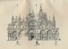 Façade of St. Mark's late 19th-early 20th century, (1925). Creator: William Monk
