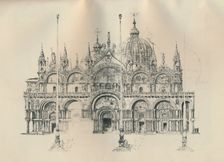 Façade of St. Mark's late 19th-early 20th century, (1925). Creator: William Monk