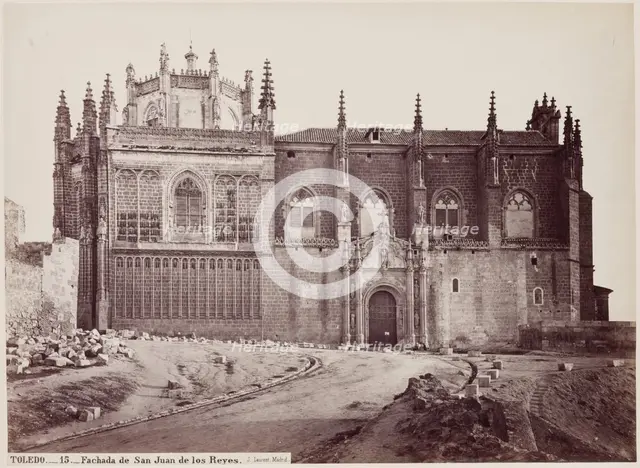 Facade of Saint John of the Kings, Toledo, Spain, between 1875 and 1892. Creator: Juan Laurent.