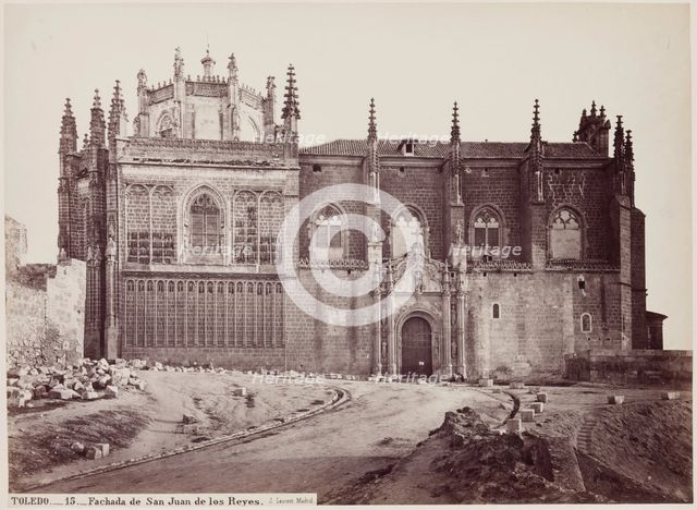 Facade of Saint John of the Kings, Toledo, Spain, between 1875 and 1892. Creator: Juan Laurent.