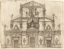 Facade of San Lorenzo, Florence, 1612. Creator: Jacques Callot
