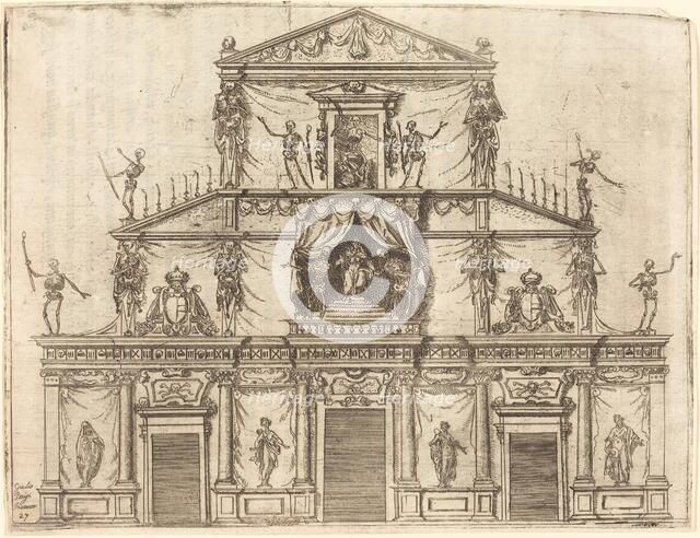 Facade of San Lorenzo, Florence, 1612. Creator: Jacques Callot.
