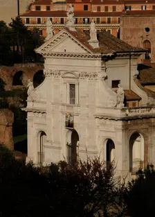Facade of Santa Francesca Romana (Santa Maria Nova), The Forum, Rome, Italy, 2009. Creator: LTL
