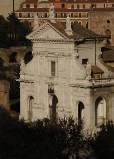 Facade of Santa Francesca Romana (Santa Maria Nova), The Forum, Rome, Italy, 2009. Creator: LTL