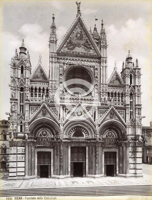 Facade of Siena Cathedral, Italy, late 19th or early 20th century. Artist: Unknown