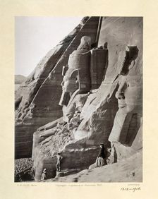 Facade of the Temple of Abu Simbel from the north, Egypt, c1860-1890. Creator: Frank Mason Good