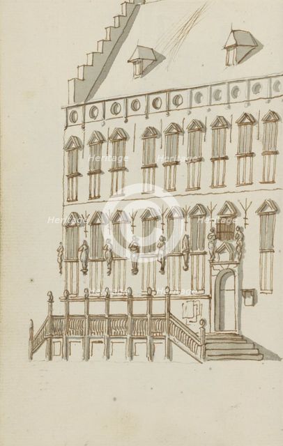 Facade of the town hall in Nijmegen, c.1783-c.1797. Creator: Johannes Huibert Prins.
