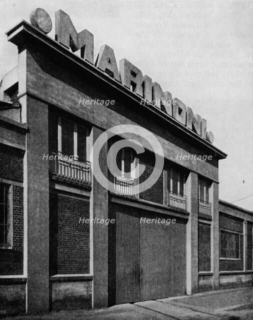 'Facade of the Ateliers Marinoni, Montataire (Oise) architects, Perret Freres', c1928. Artist: Unknown.
