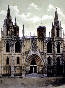Façade of the Cathedral before restoration, 1900