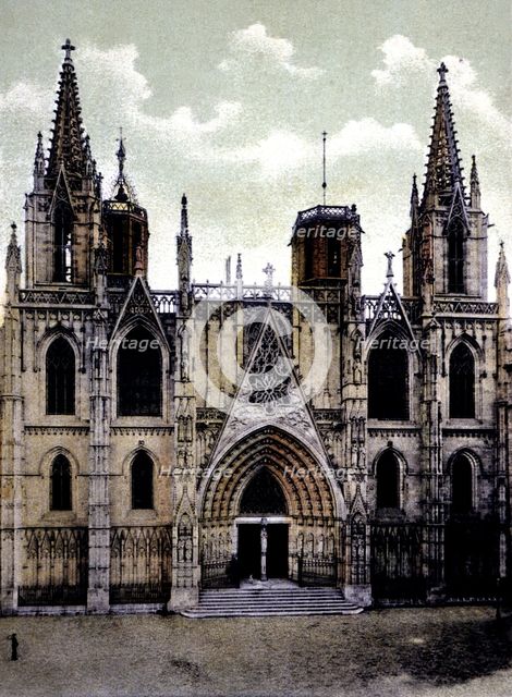 Façade of the Cathedral before restoration, 1900.