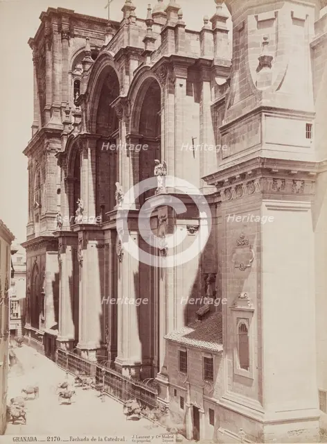 Facade of the Cathedral, Granada, between 1875 and 1892. Creator: Juan Laurent.
