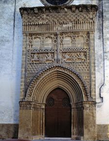 Façade of the Church of Santa Maria de la O in Sanlucar de Barrameda (Cadiz)