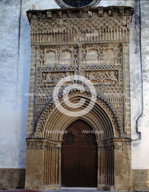 Façade of the Church of Santa Maria de la O in Sanlucar de Barrameda (Cadiz).