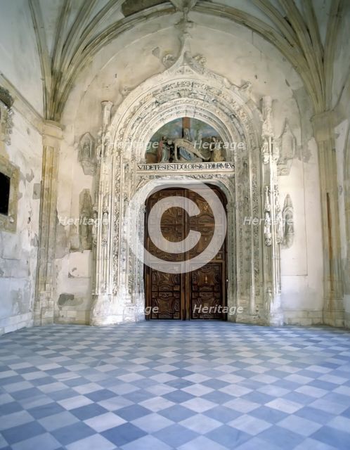 Façade of the church of the Monastery of Santa Maria de El Paular, founded by John I in 1390..