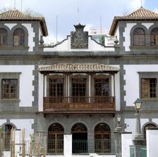 Façade of the City Hall of Teror in Gran Canaria