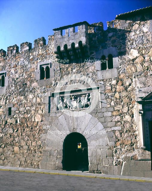 Façade of the Davila Palace in Avila.