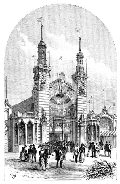 Façade of the Edinburgh International Exhibition, 1890. Creator: Unknown.