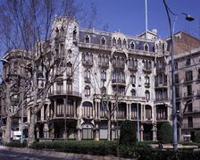 Façade of the Fuster House in Gran de Gracia street, 1912 by Lluis Domènech i Montaner