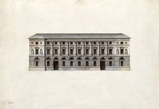 Facade of the Hermitage Theatre in Saint Petersburg