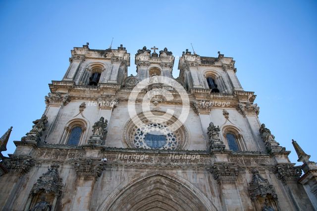 Facade of the Monastery of Alcobaca, Alcobaca, Portugal, 2009. Creator: Samuel Magal.