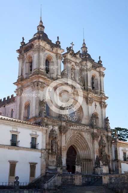 Facade of the Monastery of Alcobaca, Alcobaca, Portugal, 2009. Creator: Samuel Magal.