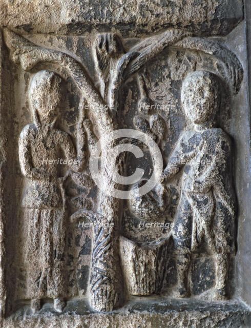 Façade of the Monastery of Santa Maria de Ripoll in which the 12 months of the year are represent…