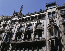 Façade of Thomas House in 293 Mallorca Street, Barcelona, ??by Lluis Domenech i Montaner in 1895-…