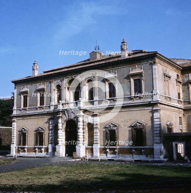 Façade of Villa Julia in Rome, work by Bartolomeo Ammannati (1511 - 1592).