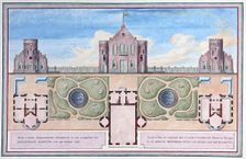 Facade and Plan of the Dutch Admiralty in the Catherine Park of Tsarskoe Selo