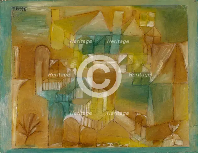 Façade Brown-Green, 1919. Creator: Paul Klee.