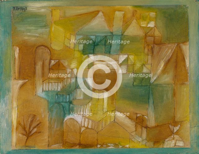 Façade Brown-Green, 1919. Creator: Paul Klee.