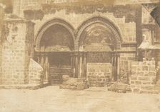 Façade de l'Eglise du St. Sépulcre, à Jérusalem (No. 1), August 19, 1850. Creator: Maxime du Camp