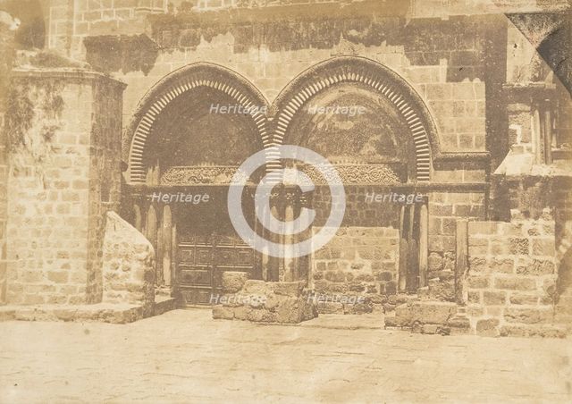 Façade de l'Eglise du St. Sépulcre, à Jérusalem (No. 1), August 19, 1850. Creator: Maxime du Camp.