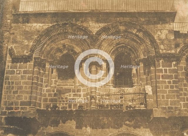 Façade de l'Eglise du St. Sépulcre, à Jérusalem (No. 2 partie supérieure), August 1850. Creator: Maxime du Camp.