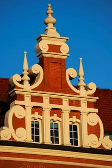 Façade detail of old burgher and merchant houses, Dlugi Targ (Long Market), Gdansk, Poland, 2015. Creator: Unknown