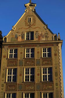 Façade detail of old burgher and merchant houses, Dlugi Targ (Long Market), Gdansk, Poland, 2015. Creator: Unknown