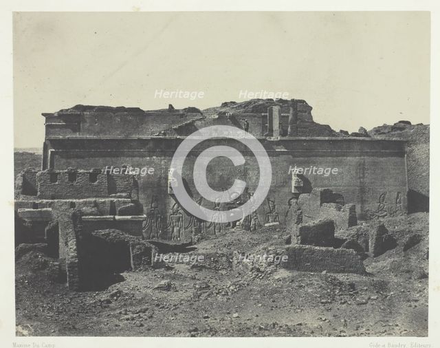 Façade Postérieure, Grand Temple de Dendérah (Teutyres), Haute Egypte, 1849/51, printed 1852. Creator: Maxime du Camp.