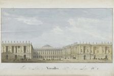 Facade project for the Palace of Versailles on the entrance side, 1811-1813. Creator: Dufour, Alexandre (1759-1835)
